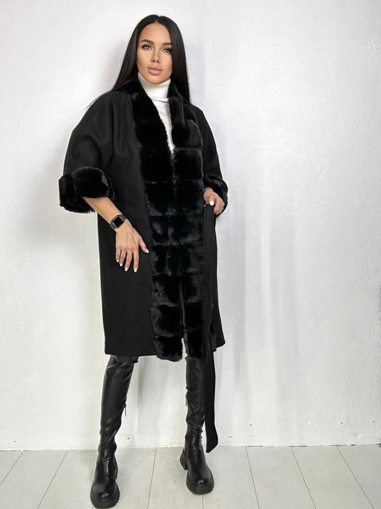 Женское пальто черное купить в Интернет-магазине Садовод База - цена 2000 руб Садовод интернет-каталог
