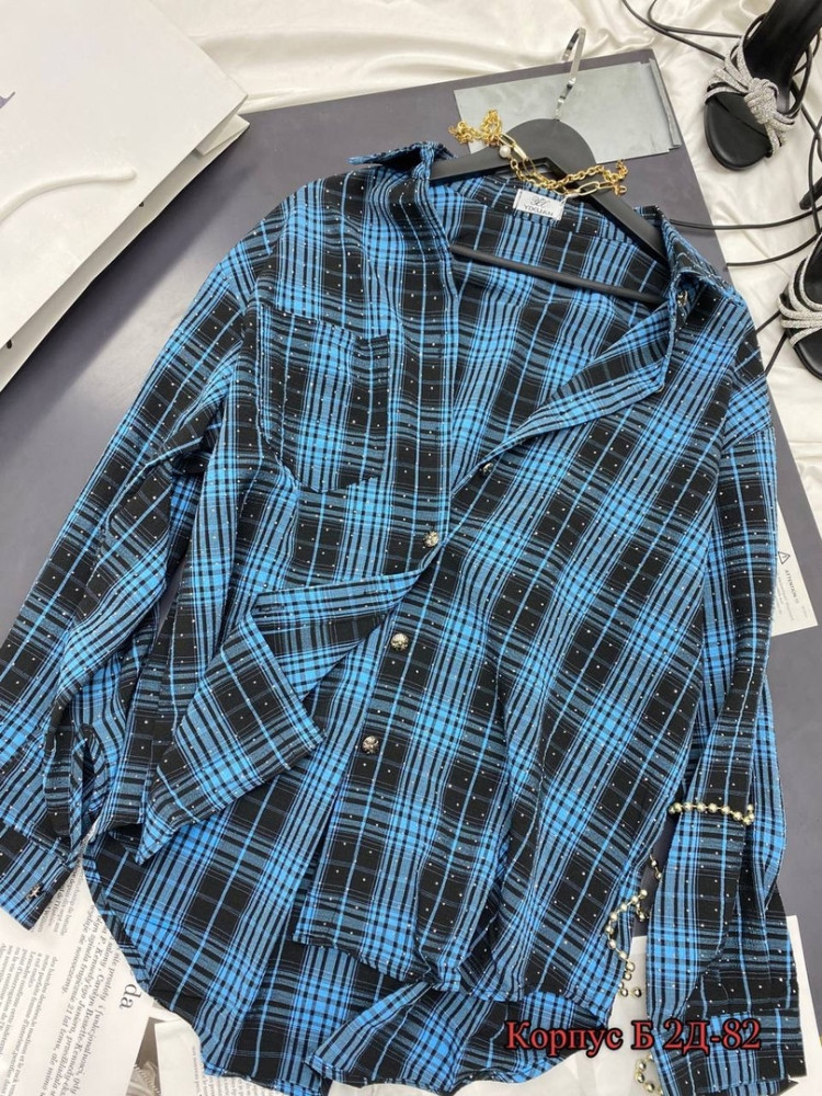 Женская рубашка синяя купить в Интернет-магазине Садовод База - цена 999 руб Садовод интернет-каталог