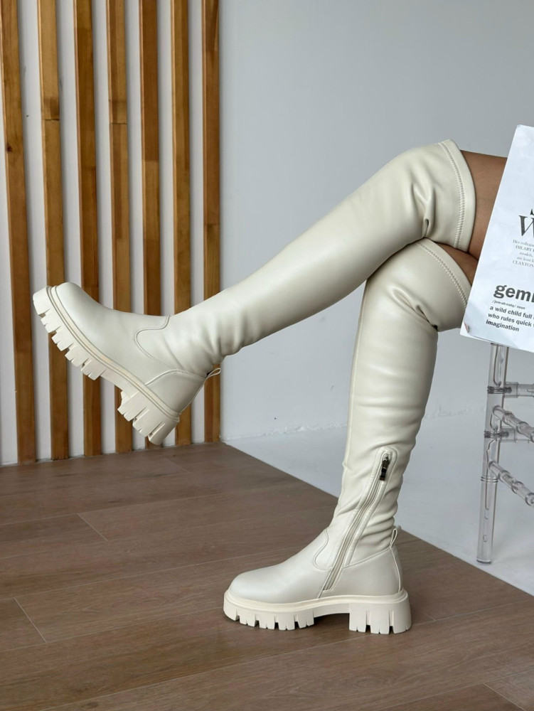 Ботфорты белые купить в Интернет-магазине Садовод База - цена 999 руб Садовод интернет-каталог