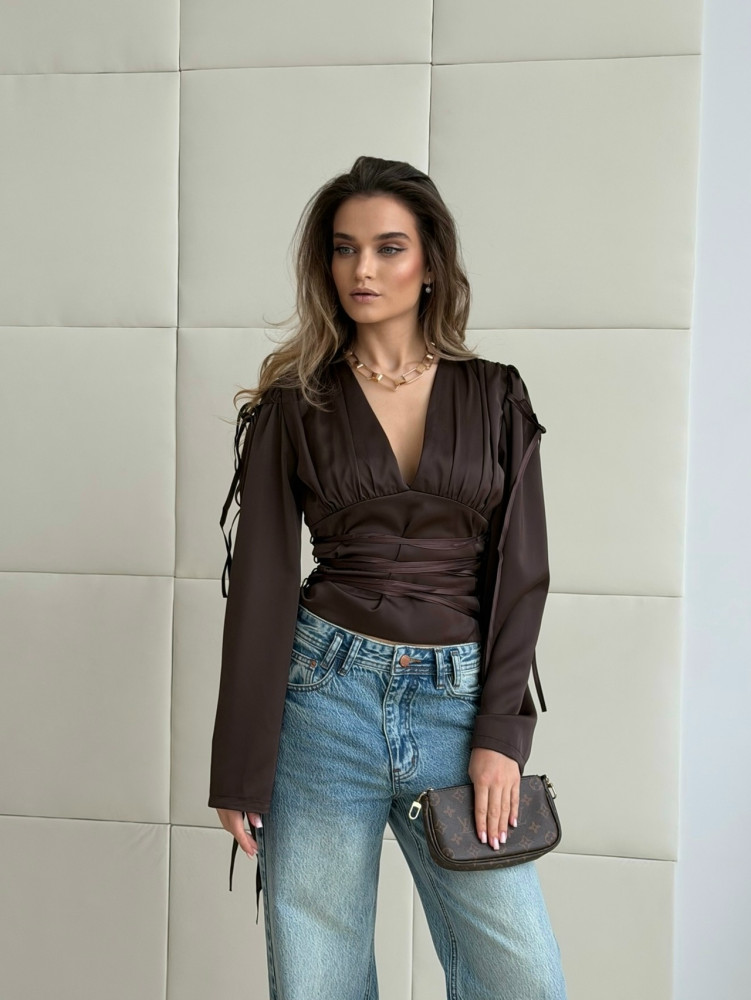 Блузка коричневая купить в Интернет-магазине Садовод База - цена 1500 руб Садовод интернет-каталог
