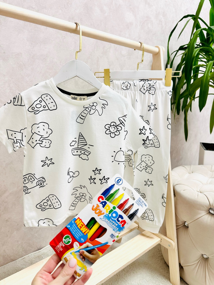 Пижама белая купить в Интернет-магазине Садовод База - цена 1050 руб Садовод интернет-каталог