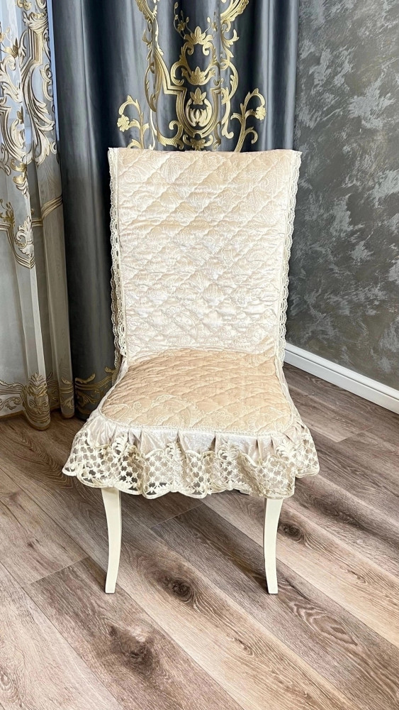 Чехлы на стулья стеганные с кружевом купить в Интернет-магазине Садовод База - цена 3700 руб Садовод интернет-каталог