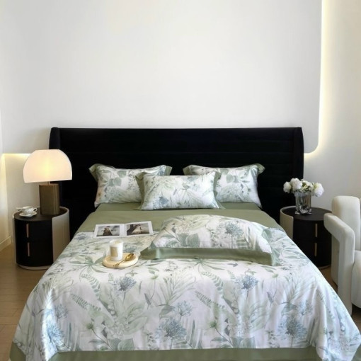 Комплект постельного белья тенсель с мережко с  готовым одеялом САДОВОД официальный интернет-каталог