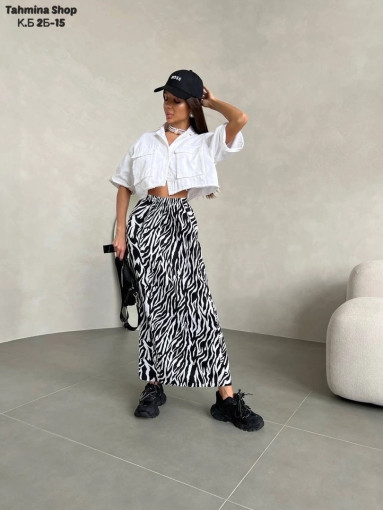 Стильная юбка-зебра станет идеальным выбором для создания прекрасных образов. Обеспечивает изысканный и элегантный вид САДОВОД официальный интернет-каталог