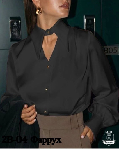 Восхитительная блузка с акцентным воротником исполнена из нежного шелка самая востребованная модель этого сезона САДОВОД официальный интернет-каталог