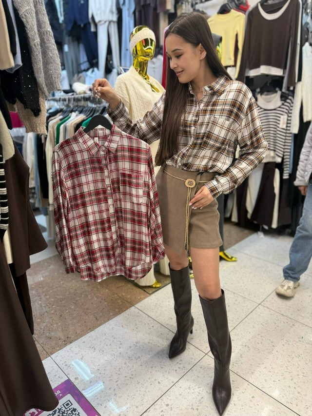 🛍Стильная рубашка в клетку купить в Интернет-магазине Садовод База - цена 1000 руб Садовод интернет-каталог