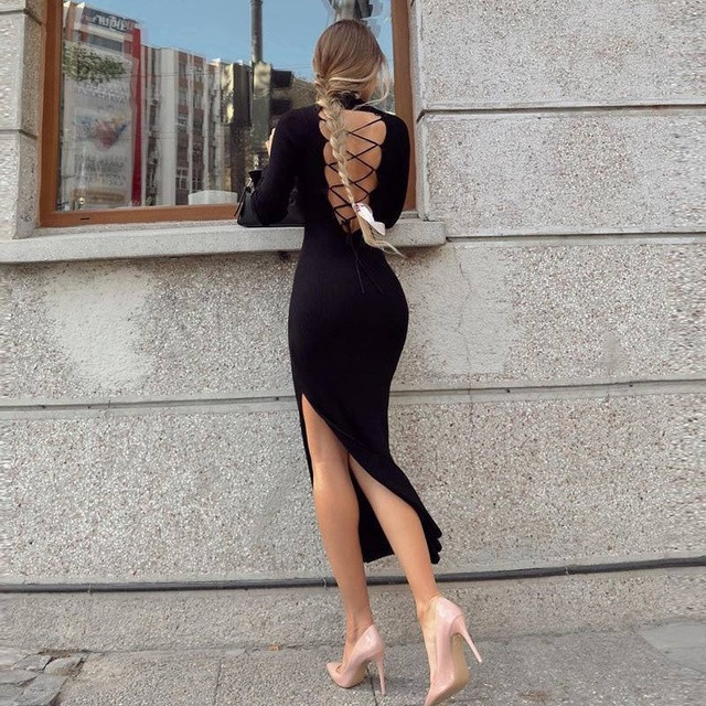 Стильные платья с эффектным вырезом на спине 😍 купить в Интернет-магазине Садовод База - цена 1300 руб Садовод интернет-каталог