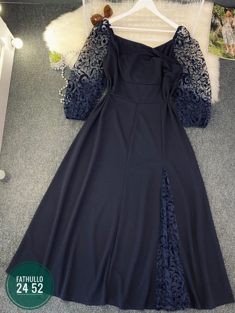 Платье темно-синее купить в Интернет-магазине Садовод База - цена 1000 руб Садовод интернет-каталог
