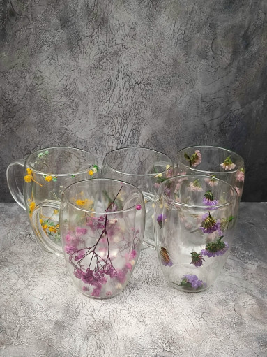 ☘️🍀Кружка с двойным дном с сухими цветами САДОВОД официальный интернет-каталог