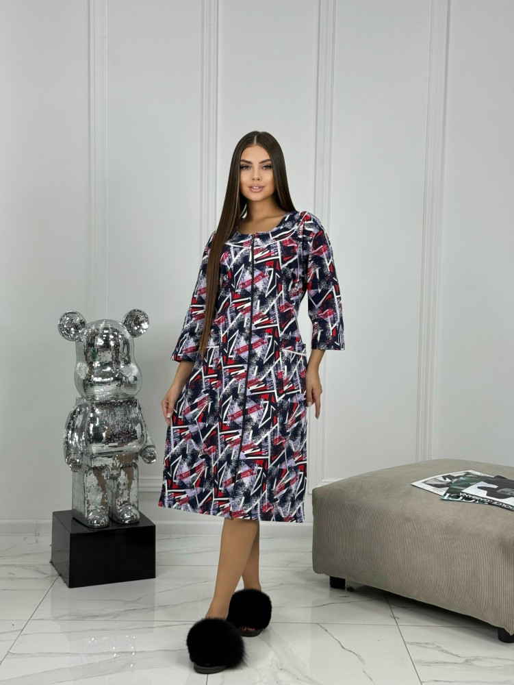 халат розовый