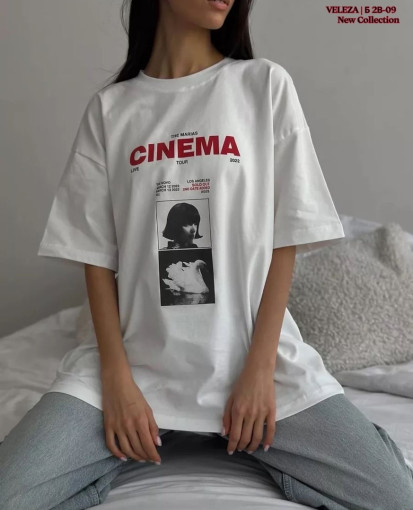 Топовая футболка с принтом CINEMA САДОВОД официальный интернет-каталог