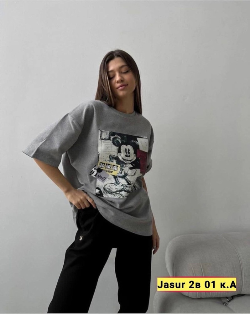 женская футболка OVERSIZE купить в Интернет-магазине Садовод База - цена 400 руб Садовод интернет-каталог