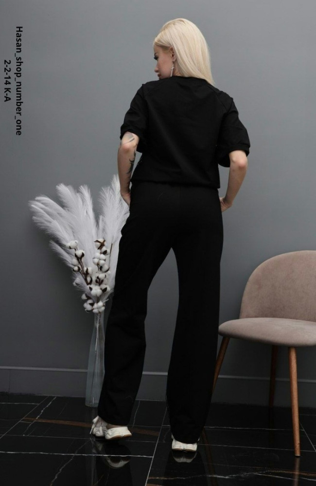 Женский костюм черный купить в Интернет-магазине Садовод База - цена 2200 руб Садовод интернет-каталог