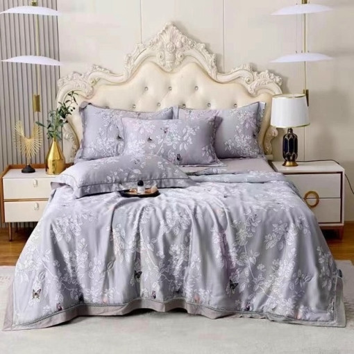 Комплект постельного белья тенсель с мережко с  готовым одеялом САДОВОД официальный интернет-каталог