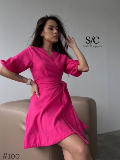 Стильное льняное платье -кимоно САДОВОД официальный интернет-каталог