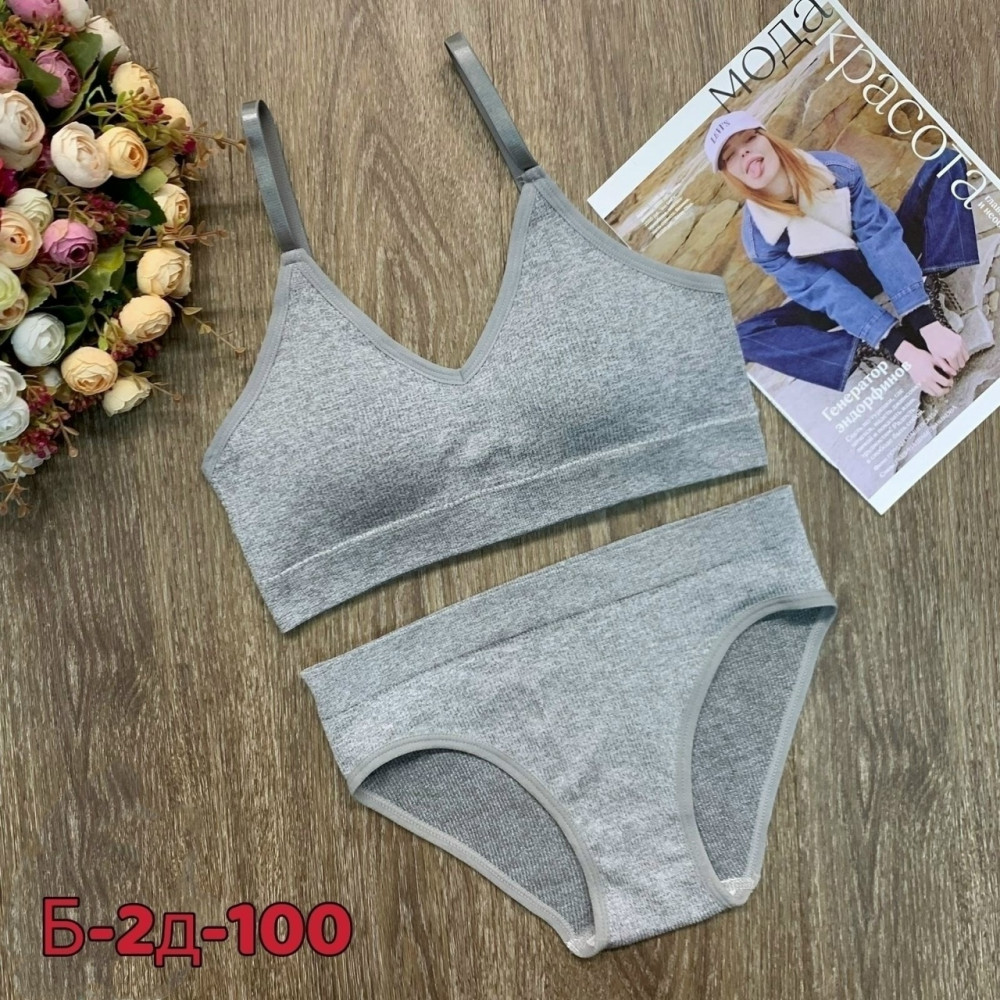 Комплект нижнего белья серый купить в Интернет-магазине Садовод База - цена 250 руб Садовод интернет-каталог
