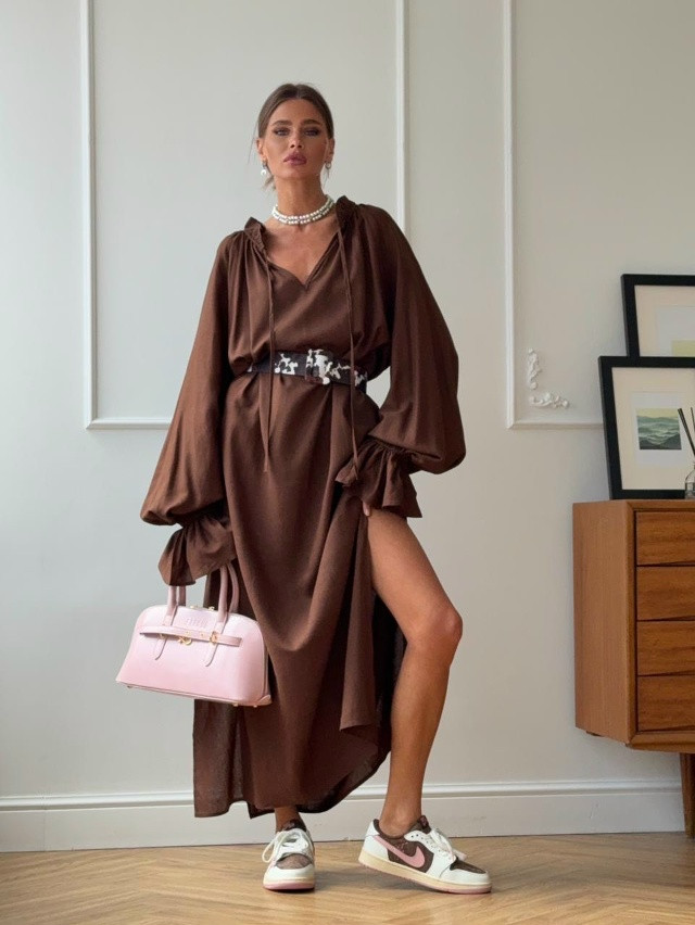 Платье коричневое купить в Интернет-магазине Садовод База - цена 3600 руб Садовод интернет-каталог