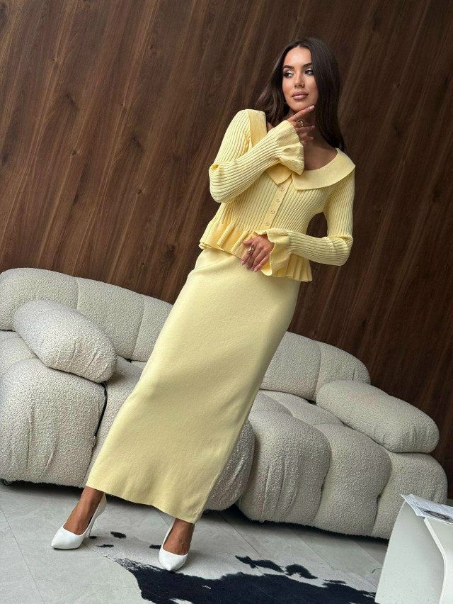 Женский костюм желтый купить в Интернет-магазине Садовод База - цена 1700 руб Садовод интернет-каталог