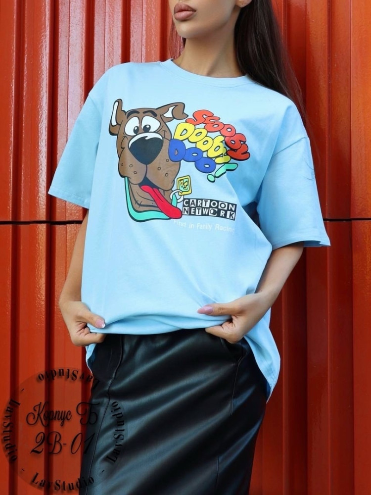 Женская футболка голубая купить в Интернет-магазине Садовод База - цена 1300 руб Садовод интернет-каталог