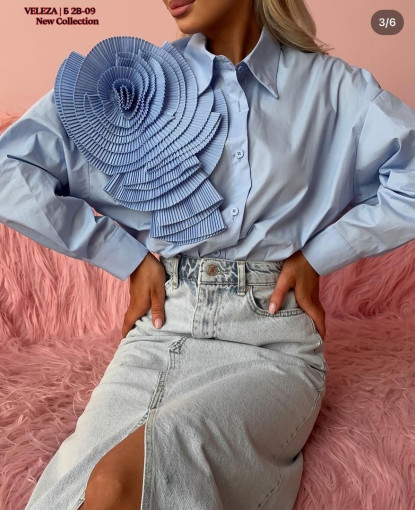 Трендовая рубашка с розочкой 🌹 САДОВОД официальный интернет-каталог