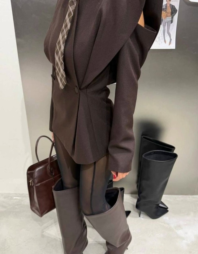 Женский пиджак коричневый купить в Интернет-магазине Садовод База - цена 1800 руб Садовод интернет-каталог