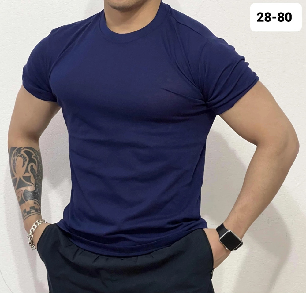 Мужская футболка синяя купить в Интернет-магазине Садовод База - цена 150 руб Садовод интернет-каталог