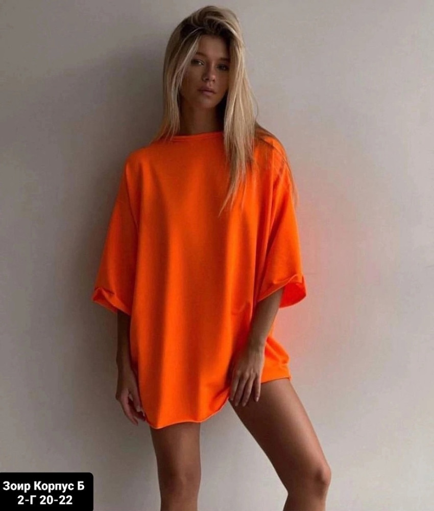 Женская футболка оранжевая купить в Интернет-магазине Садовод База - цена 400 руб Садовод интернет-каталог