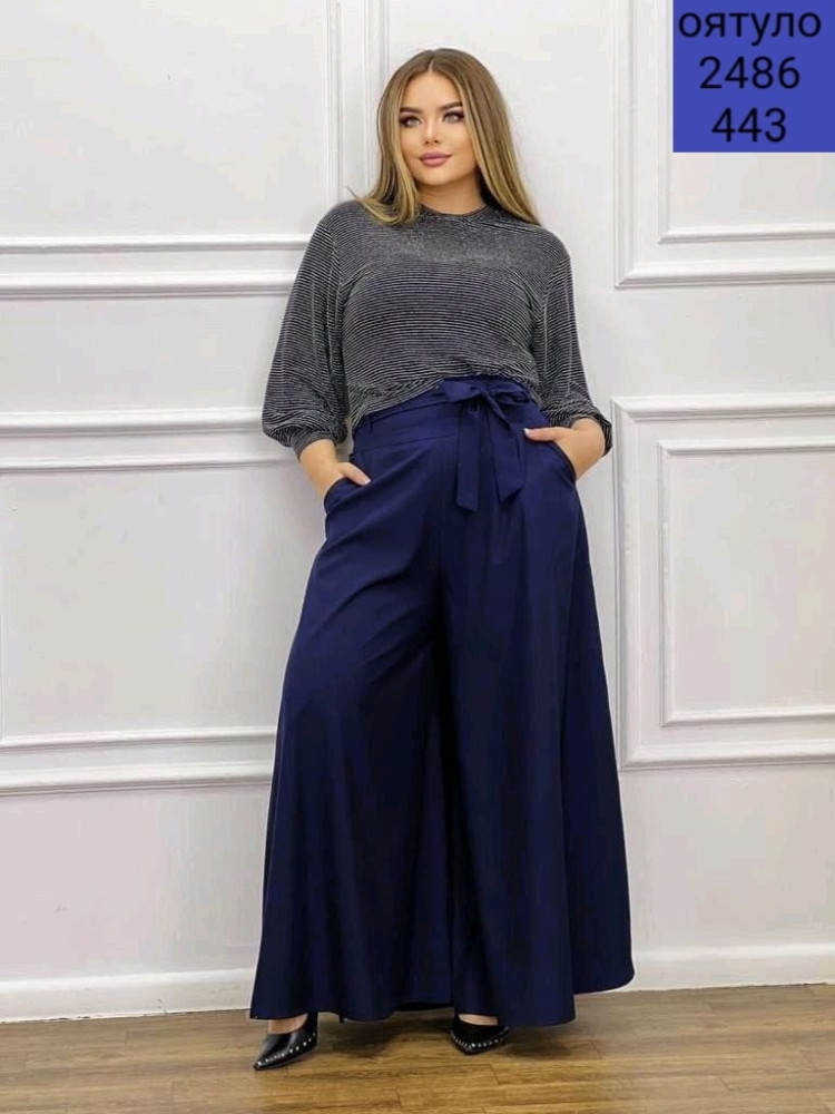 Женские брюки синие купить в Интернет-магазине Садовод База - цена 700 руб Садовод интернет-каталог
