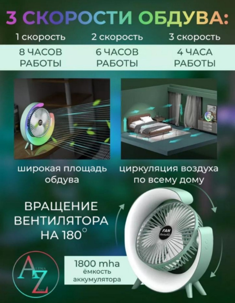 Настольный вентилятор с подсветкой ❤️ купить в Интернет-магазине Садовод База - цена 500 руб Садовод интернет-каталог