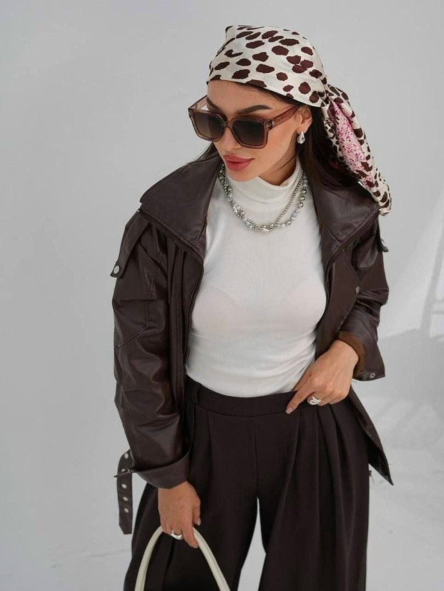 Женские брюки коричневые купить в Интернет-магазине Садовод База - цена 1400 руб Садовод интернет-каталог