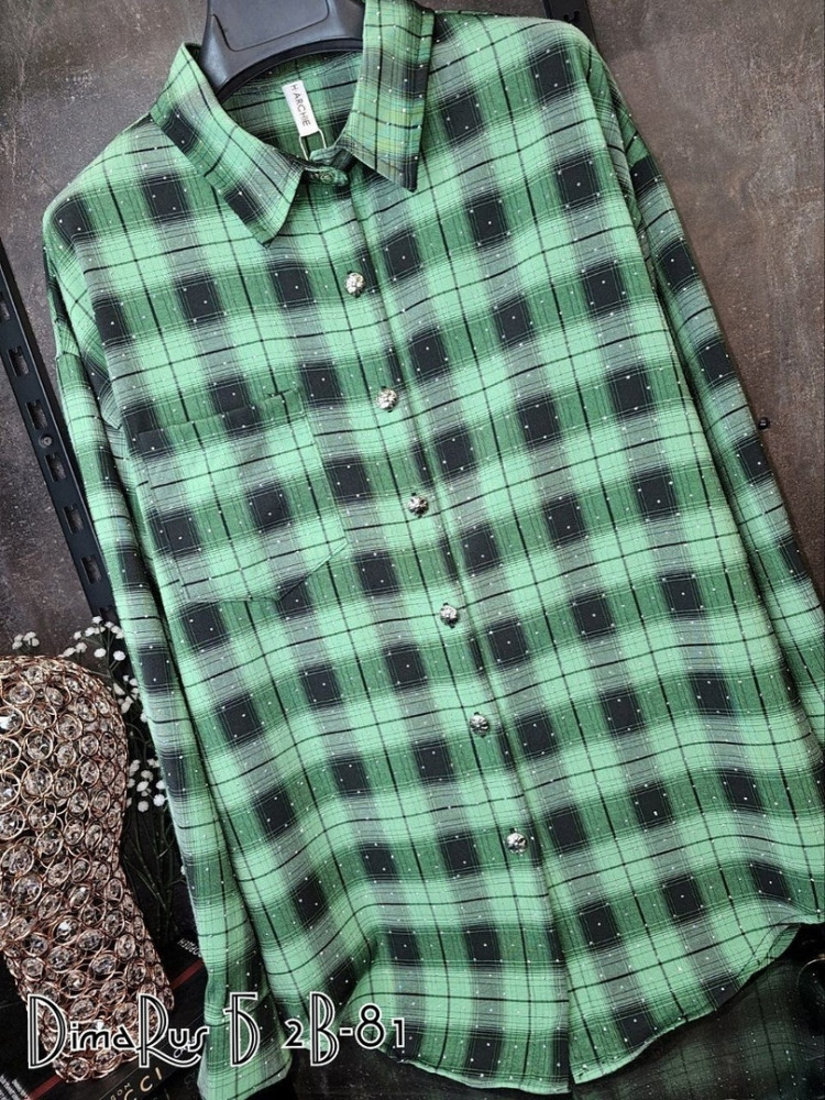 Женская рубашка зеленая купить в Интернет-магазине Садовод База - цена 1000 руб Садовод интернет-каталог