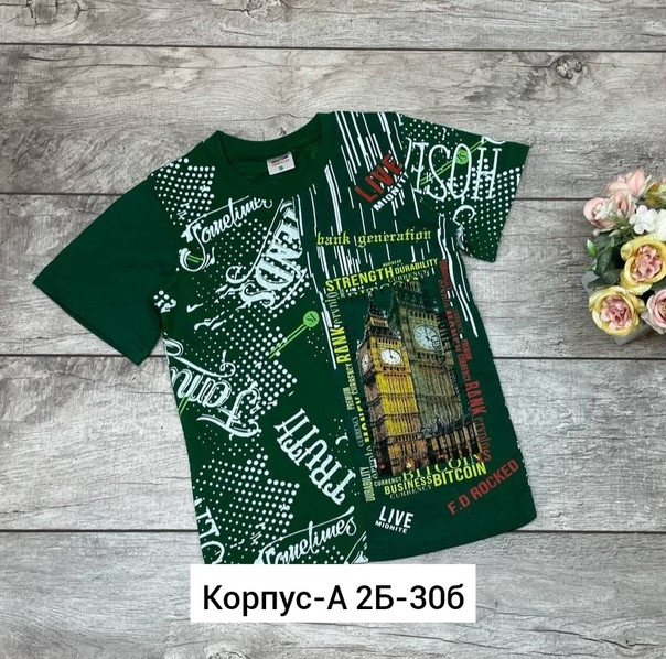 Детская футболка зеленая купить в Интернет-магазине Садовод База - цена 200 руб Садовод интернет-каталог