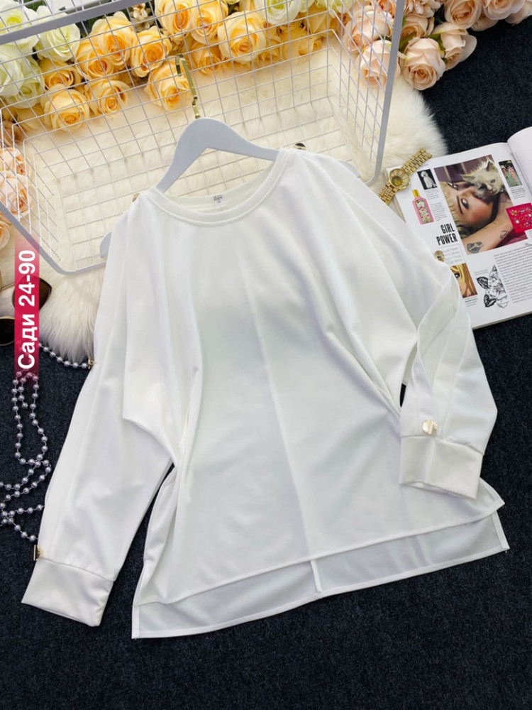 блузка белая купить в Интернет-магазине Садовод База - цена 600 руб Садовод интернет-каталог