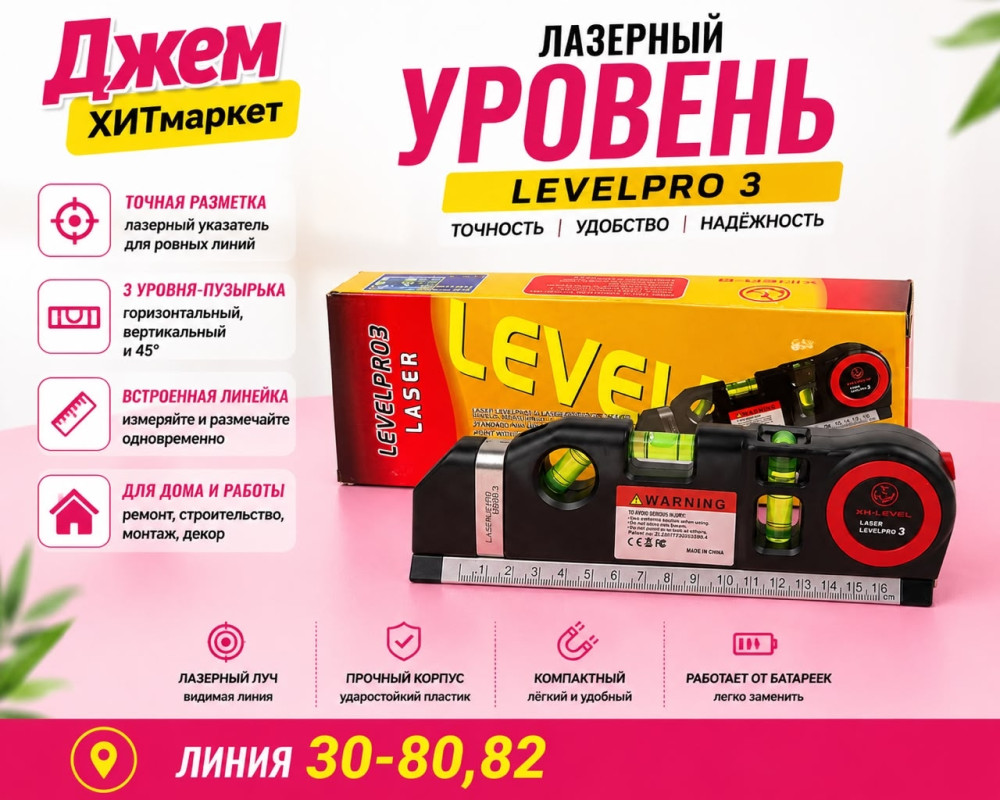 Многофункциональный лазерный уровень с линейкой и рулеткой купить в Интернет-магазине Садовод База - цена 350 руб Садовод интернет-каталог