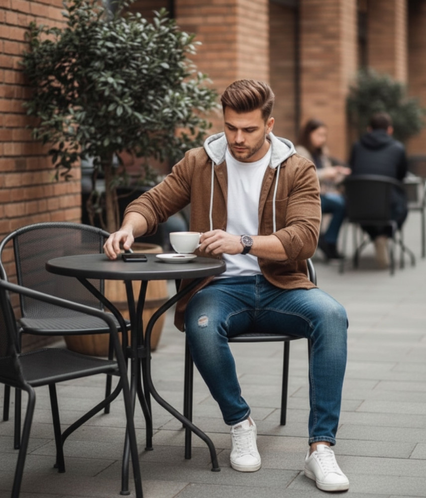 Мужская рубашка коричневая купить в Интернет-магазине Садовод База - цена 500 руб Садовод интернет-каталог