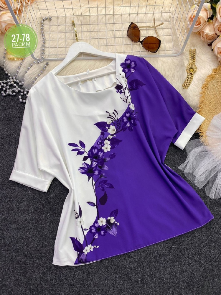 блузка фиолетовая купить в Интернет-магазине Садовод База - цена 550 руб Садовод интернет-каталог