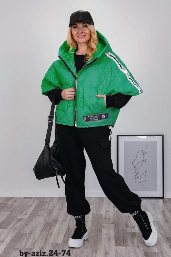 Куртка женская зеленая купить в Интернет-магазине Садовод База - цена 1100 руб Садовод интернет-каталог