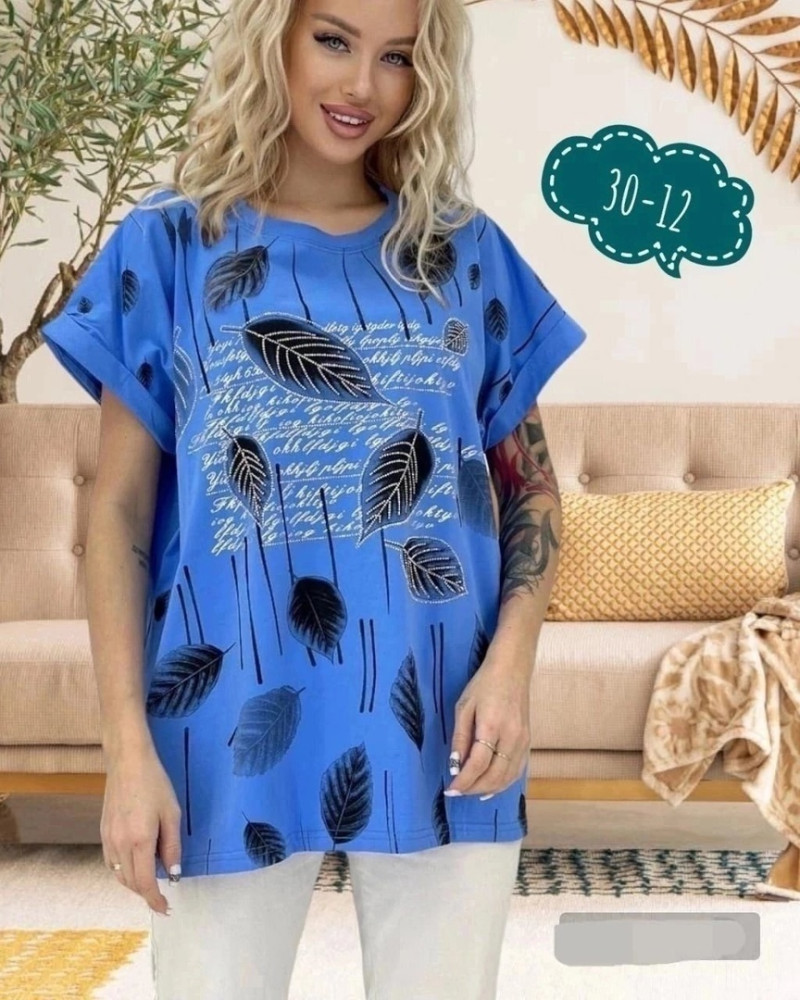 Женская футболка синяя купить в Интернет-магазине Садовод База - цена 580 руб Садовод интернет-каталог