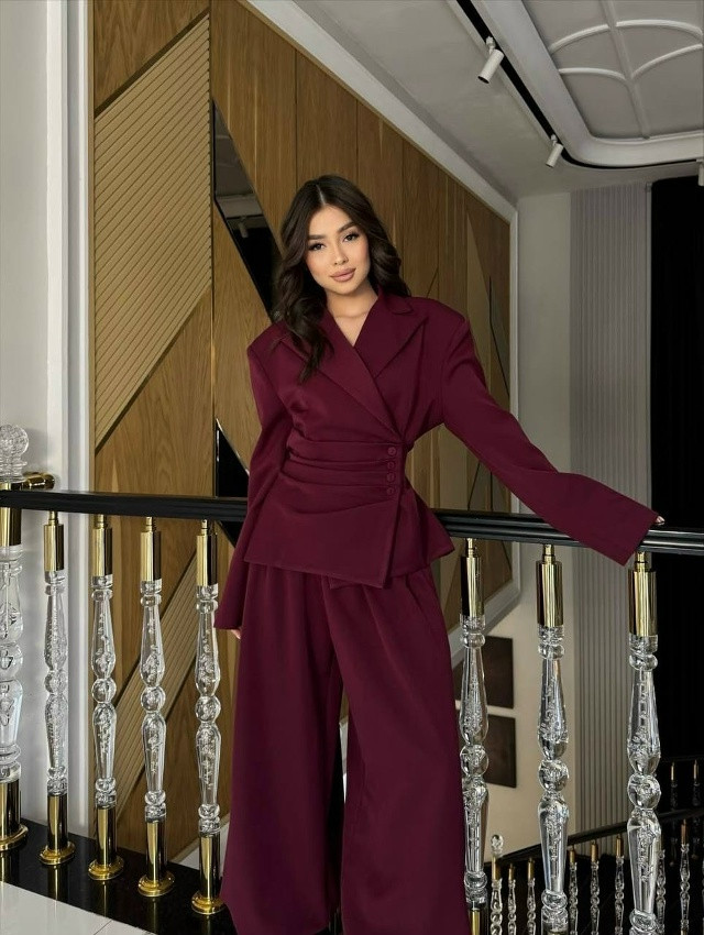 Женский костюм бордовый купить в Интернет-магазине Садовод База - цена 2800 руб Садовод интернет-каталог