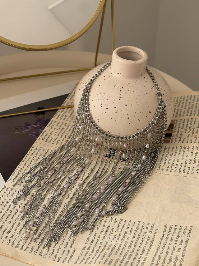 🤍 Массивное колье с цепями купить в Интернет-магазине Садовод База - цена 600 руб Садовод интернет-каталог