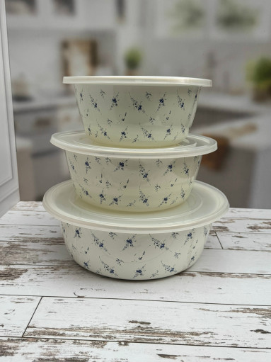 Набор  Эмалированных Мисок с крышками САДОВОД официальный интернет-каталог