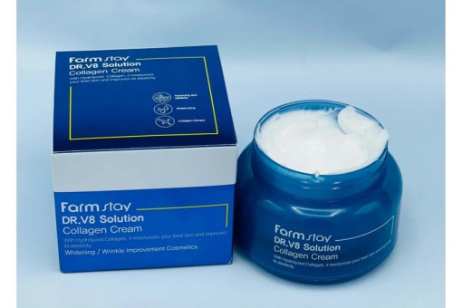 Крем для лица с коллагеном FarmStay Dr-V8 Solution Collagen Cream 50ml (125) САДОВОД официальный интернет-каталог