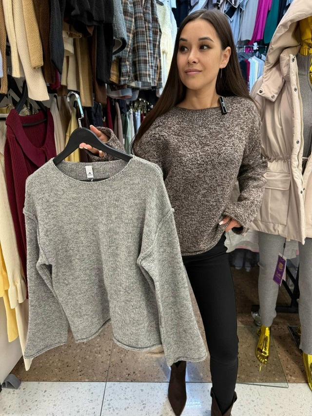 Свитер женский серый купить в Интернет-магазине Садовод База - цена 1250 руб Садовод интернет-каталог