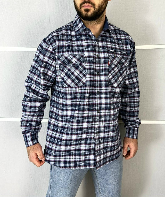 Мужская рубашка голубая