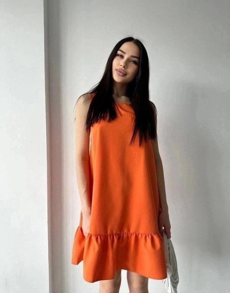 Платье оранжевое купить в Интернет-магазине Садовод База - цена 500 руб Садовод интернет-каталог