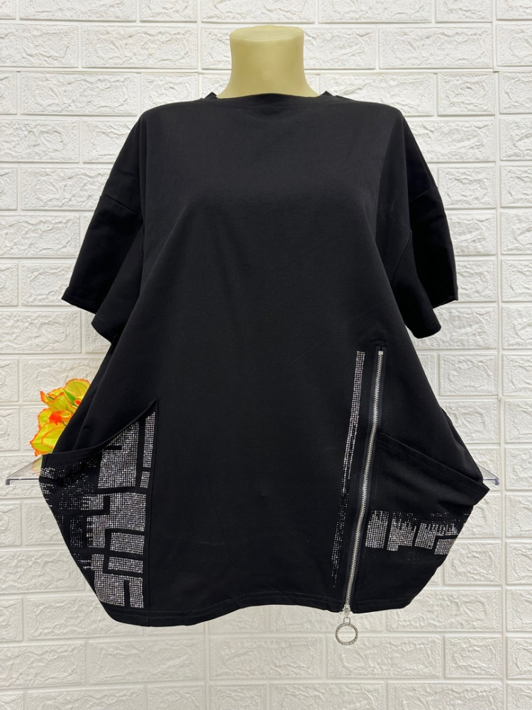 Женская футболка черная купить в Интернет-магазине Садовод База - цена 800 руб Садовод интернет-каталог