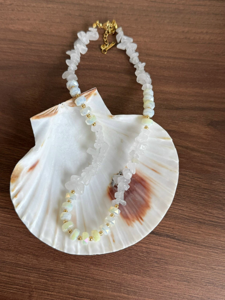 💗Колье из натурального кварца  «Мерида» купить в Интернет-магазине Садовод База - цена 350 руб Садовод интернет-каталог