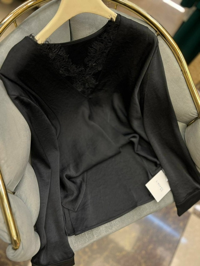 Блузка черная купить в Интернет-магазине Садовод База - цена 1900 руб Садовод интернет-каталог