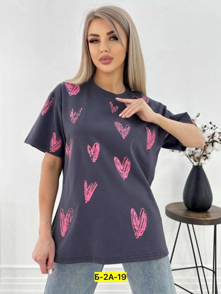 Женская футболка темно-серая купить в Интернет-магазине Садовод База - цена 250 руб Садовод интернет-каталог