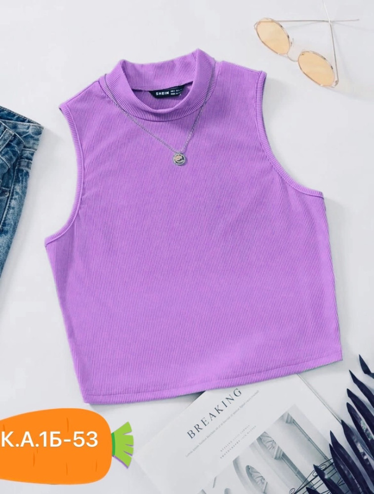 Женская майка фиолетовая купить в Интернет-магазине Садовод База - цена 300 руб Садовод интернет-каталог